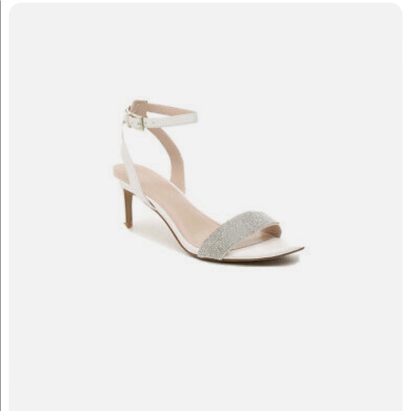Kelly & Katie Shoes - white rhinestone heels